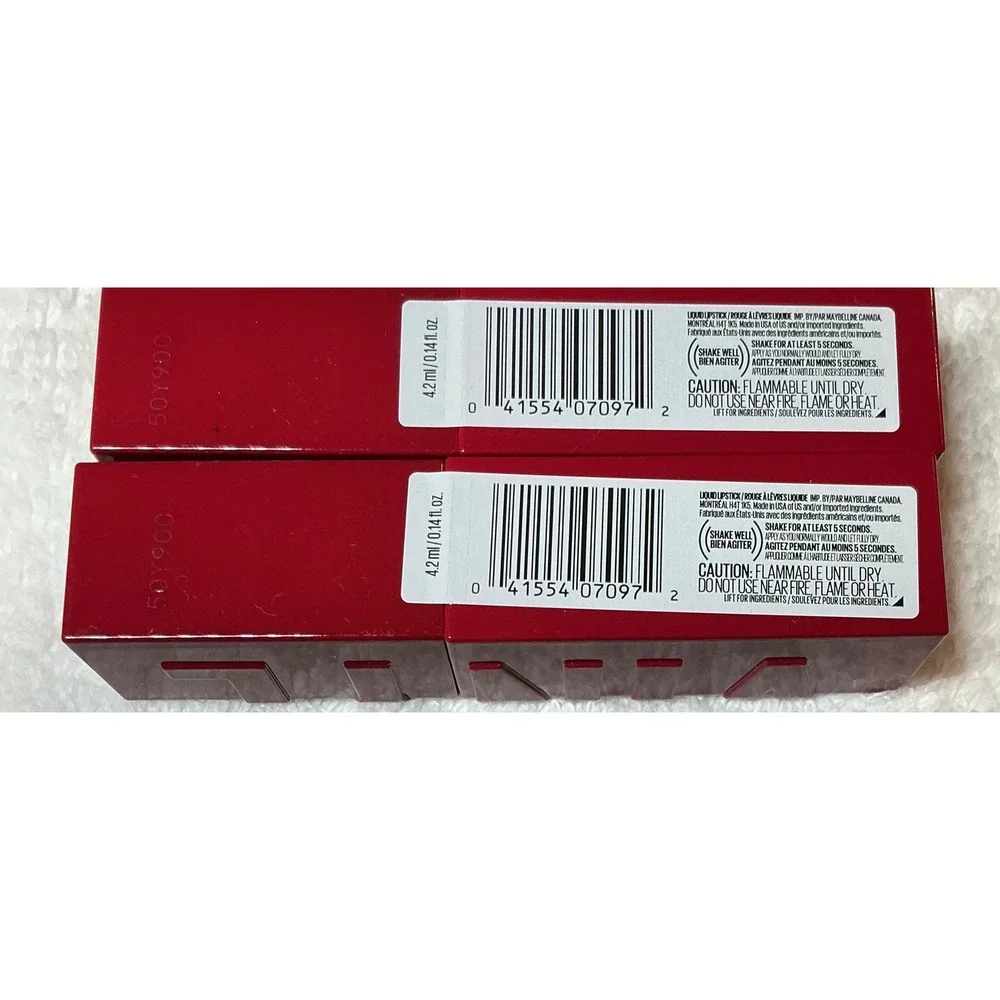 Maybelline SuperStay Vinyl Ink Liquid Lipstick 50 Wicked 0.14 oz Lot of 2 New